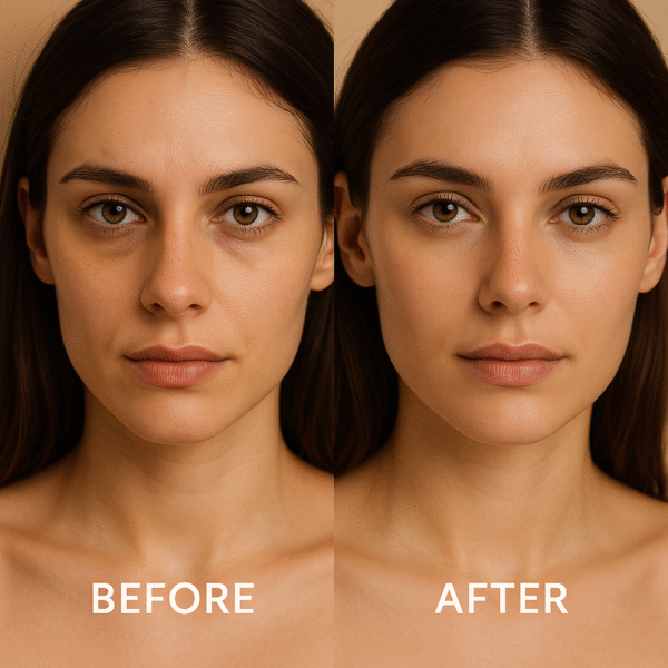 PureGlow Retinol + Green Tea Age-Defense Eye Cream for Dark Spots and Wrinkles Test Before and After