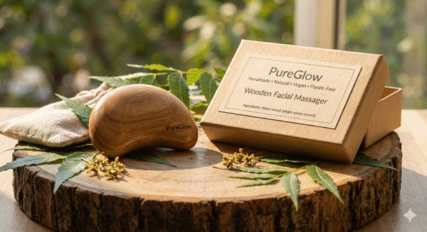 PureGlow Wooden Facial Massager